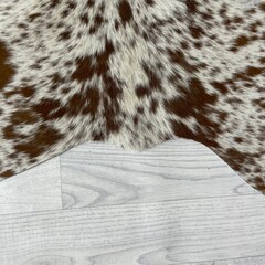 Koeienhuid bruin wit SP 175x180cm S