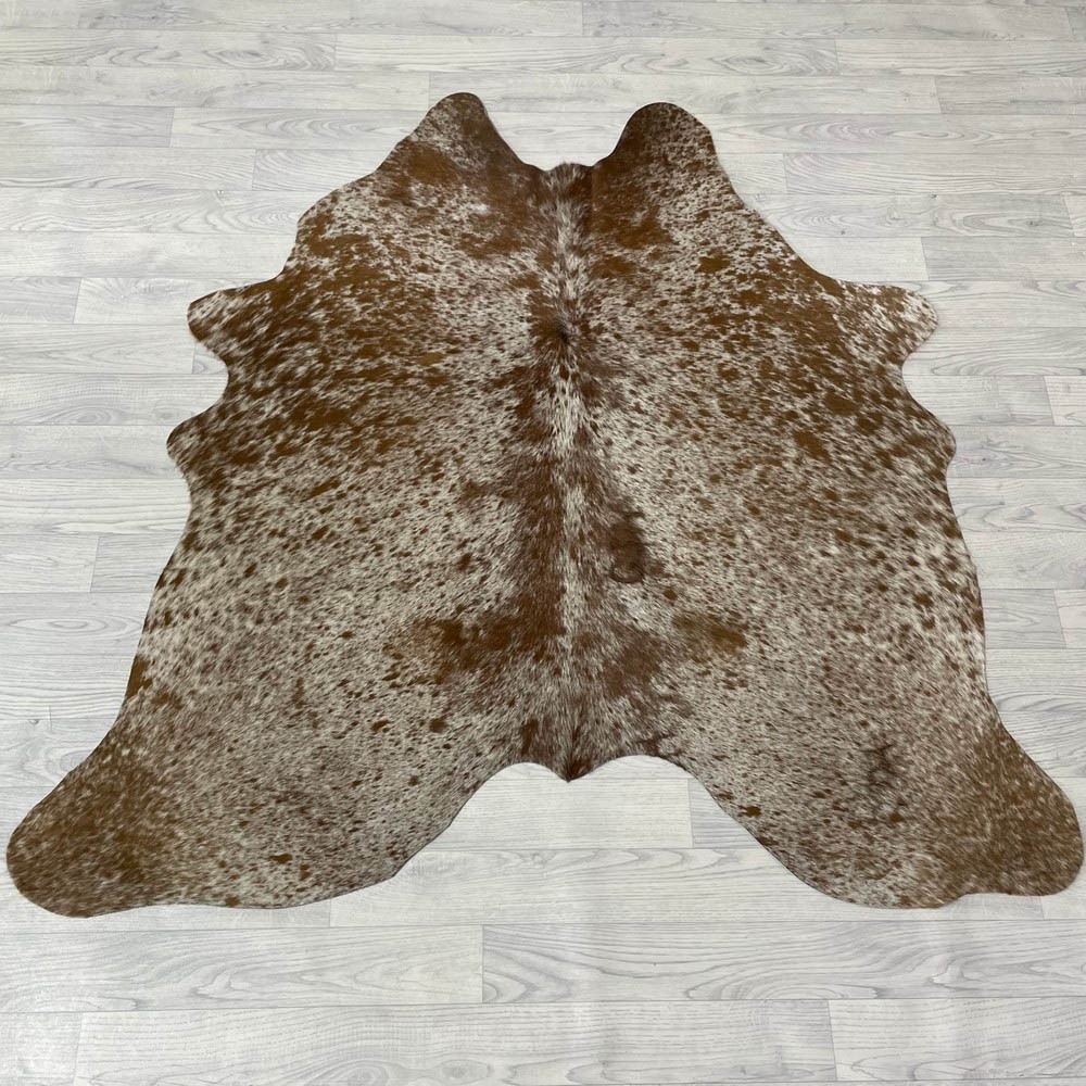 Lederstore Koeienhuid bruin wit SP 150x155cm XS