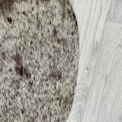 Koeienhuid bruin wit SP 155x160cm XS