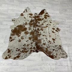 Koeienhuid bruin wit SP 150x150cm XS