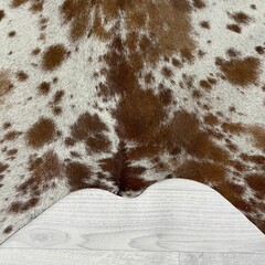 Koeienhuid bruin wit SP 150x150cm XS