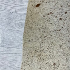 Koeienhuid bruin creme SP 140x140cm XS