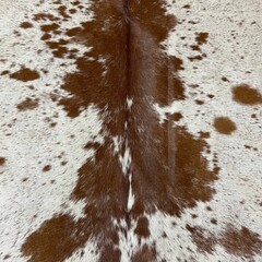Koeienhuid bruin creme SP 140x140cm XS