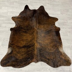Koeienhuid bruin zwart brindle 175x150cm S