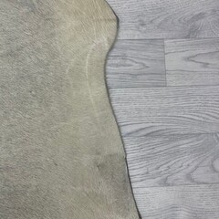 Koeienhuid grijs creme 155x165cm XS