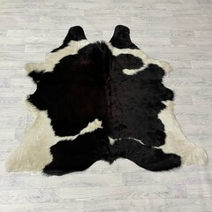 Koeienhuid bruin zwart wit 155x165cm XS
