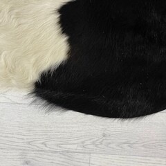 Koeienhuid bruin zwart wit 155x165cm XS