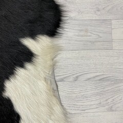 Koeienhuid bruin zwart wit 155x165cm XS