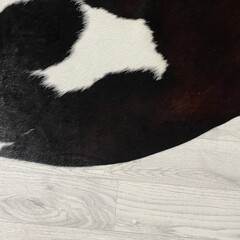 Koeienhuid bruin zwart wit 160x165cm S