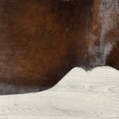 Koeienhuid bruin zwart wit 165x150cm S