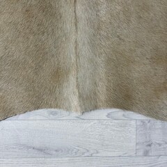 Koeienhuid beige bruin zwart 175x145cm S