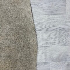Koeienhuid beige bruin zwart 175x145cm S