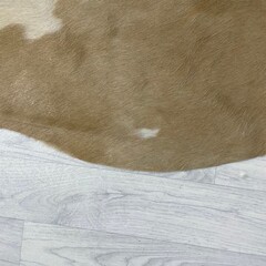 Koeienhuid beige wit 170x170xm S