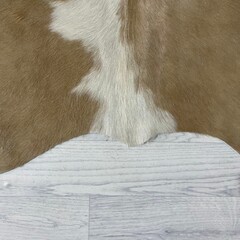 Koeienhuid beige wit 170x170xm S