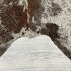 Koeienhuid bruin wit creme SP 145x150cm XS