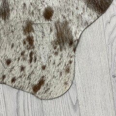 Koeienhuid bruin wit creme SP 145x150cm XS