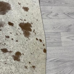 Koeienhuid bruin wit creme SP 180x155cm S
