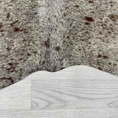 Koeienhuid bruin wit creme SP 155x155cm XS