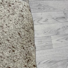 Koeienhuid bruin wit creme SP 155x155cm XS