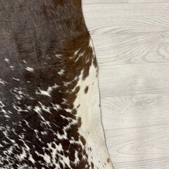 Koeienhuid bruin wit SP 190x165cm M/L