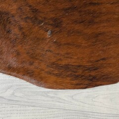 Koeienhuid bruin zwart brindle 160x160cm S