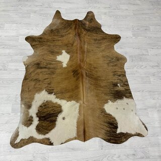 Koeienhuid bruin zwart wit brindle 180x140cm S