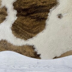 Koeienhuid bruin zwart wit brindle 180x140cm S