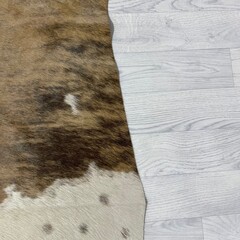 Koeienhuid bruin zwart wit brindle 180x140cm S