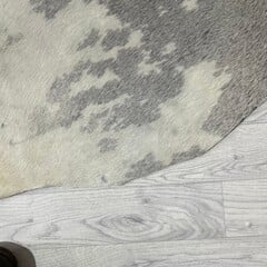 Koeienhuid grijs creme 165x150cm S