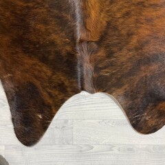 Koeienhuid bruin zwart wit brindle 220x195cm M/L
