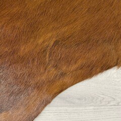 Koeienhuid bruin zwart wit brindle 220x195cm M/L