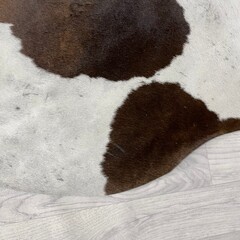 Koeienhuid bruin wit 210x205cm M/L