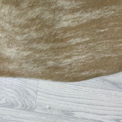 Koeienhuid bruin beige brindle 195x165cm M/L