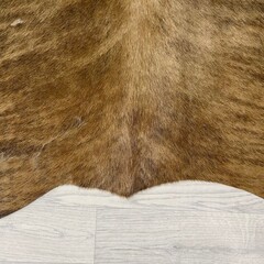 Koeienhuid bruin zwart brindle 210x200cm M/L