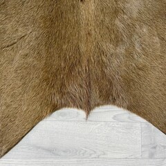 Koeienhuid bruin grijs wit 220x200cm M/L
