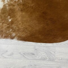 Koeienhuid bruin wit 205x180cm M/L