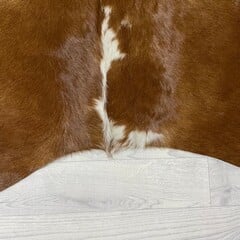 Koeienhuid bruin wit 205x180cm M/L