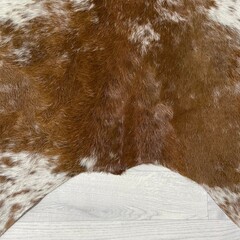 Koeienhuid bruin wit SP 230x195cm M/L