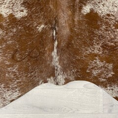 Koeienhuid bruin wit creme SP 205x185cm M/L