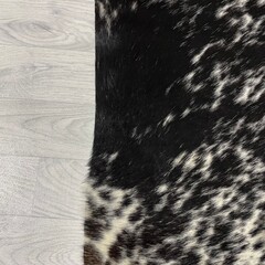 Koeienhuid zwart wit creme SP 205x195cm M/L