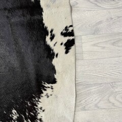 Koeienhuid zwart wit bruin 200x190cm M/L