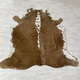 Koeienhuid bruin wit 215x190cm M/L