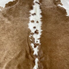 Koeienhuid bruin wit 215x190cm M/L