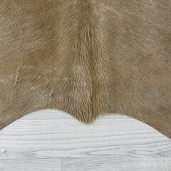 Koeienhuid bruin beige 230x200cm M/L