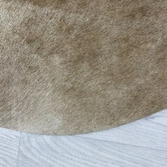 Koeienhuid bruin beige wit 265x215cm XXL