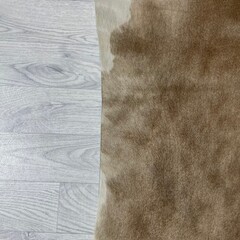 Koeienhuid bruin beige wit 265x215cm XXL
