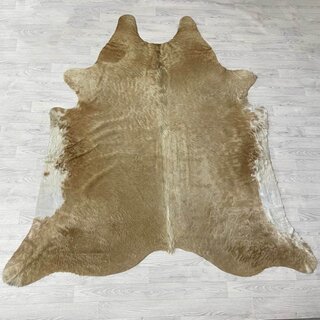 Koeienhuid beige wit 240x205cm XL