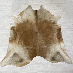 Koeienhuid bruin beige 245x220cm XXL