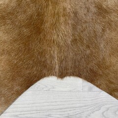 Koeienhuid bruin beige 245x220cm XXL