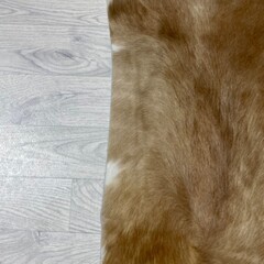 Koeienhuid bruin beige 245x220cm XXL